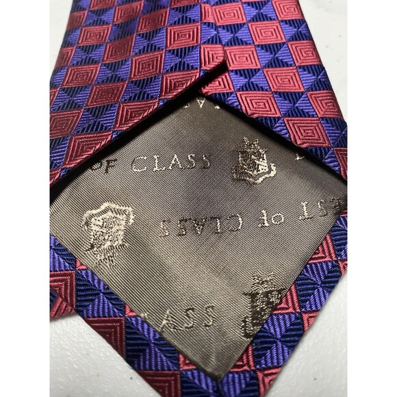 ROBERT TALBOTT Best of Class Men's 100% Silk Necktie Designer Geometric Red - Picture 3 of 8